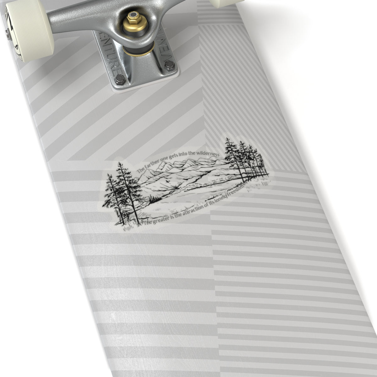 The farther one gets into the wilderness, the greater is the attraction of its lonely freedom. Black Sticker