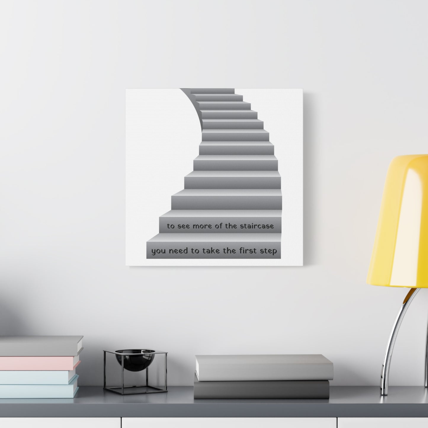 To see more of the staircase, you need to take the first step. B&W