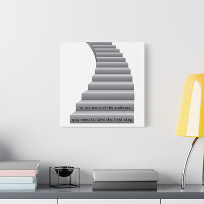 To see more of the staircase, you need to take the first step. B&W