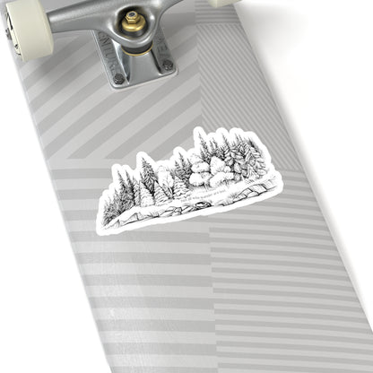 Not all who wander are lost. Black Sticker.