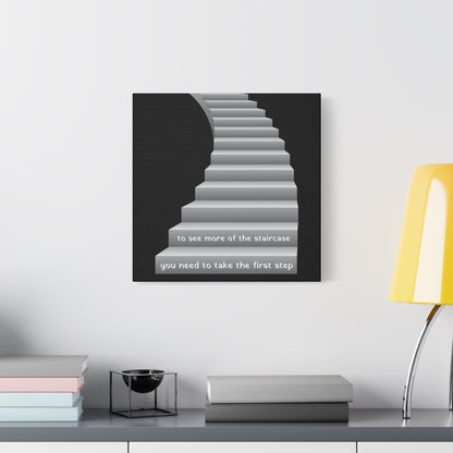 To see more of the staircase, you need to take the first step. B&W