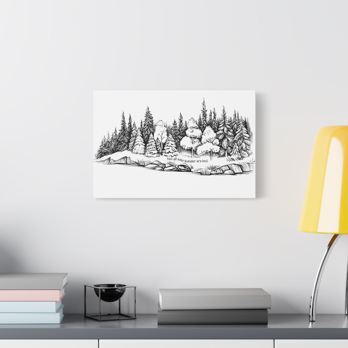 Not all who wander are lost. B&W