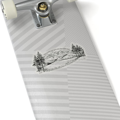 The farther one gets into the wilderness, the greater is the attraction of its lonely freedom. Black Sticker