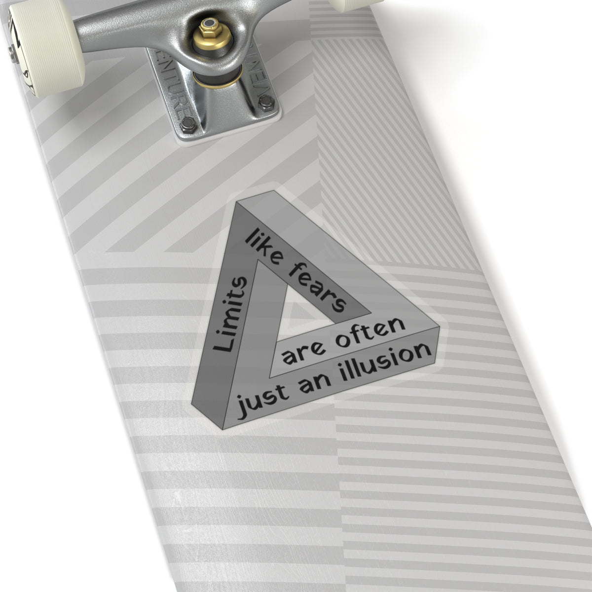 Limits, like fears, are often just an illusion. Black Sticker.