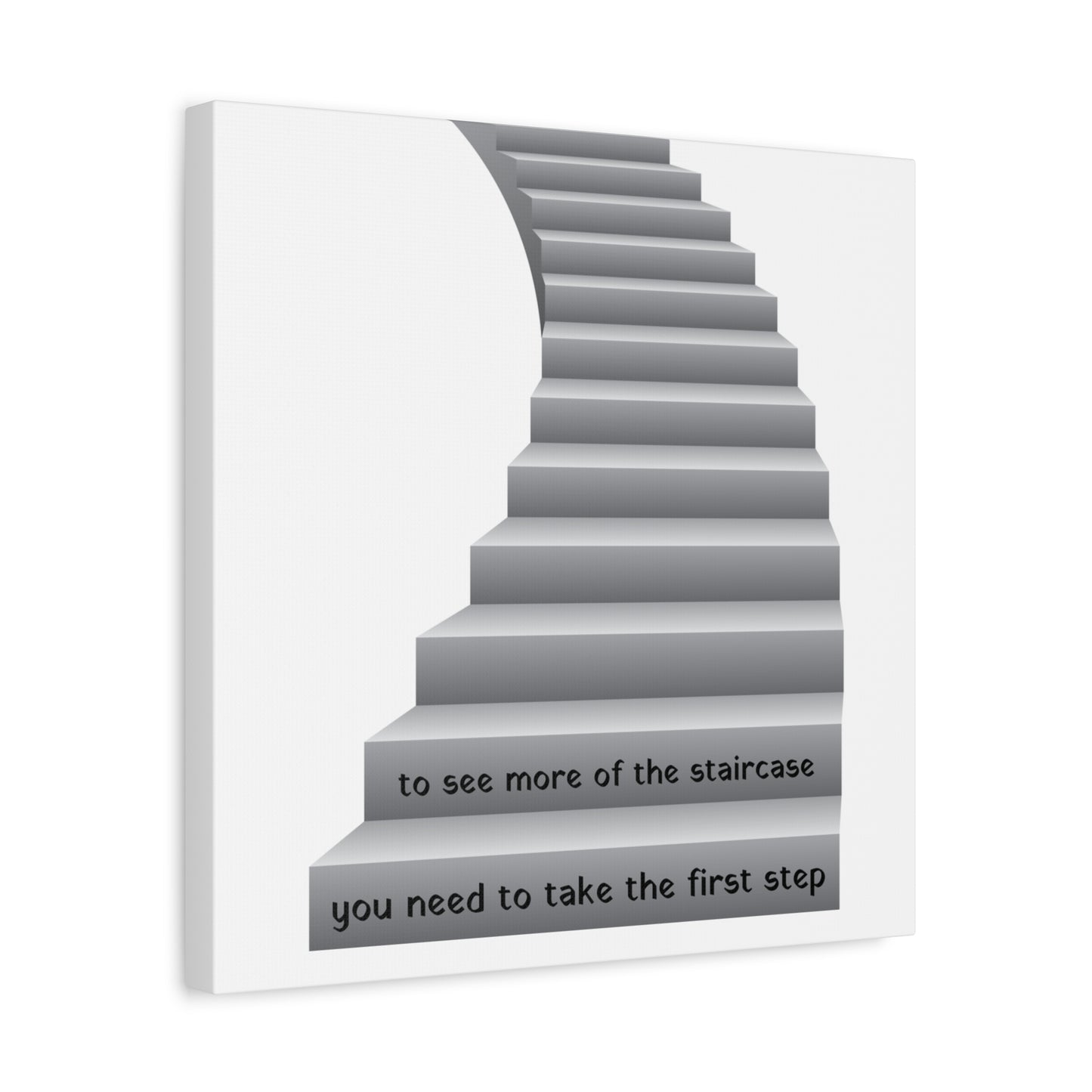 To see more of the staircase, you need to take the first step. B&W