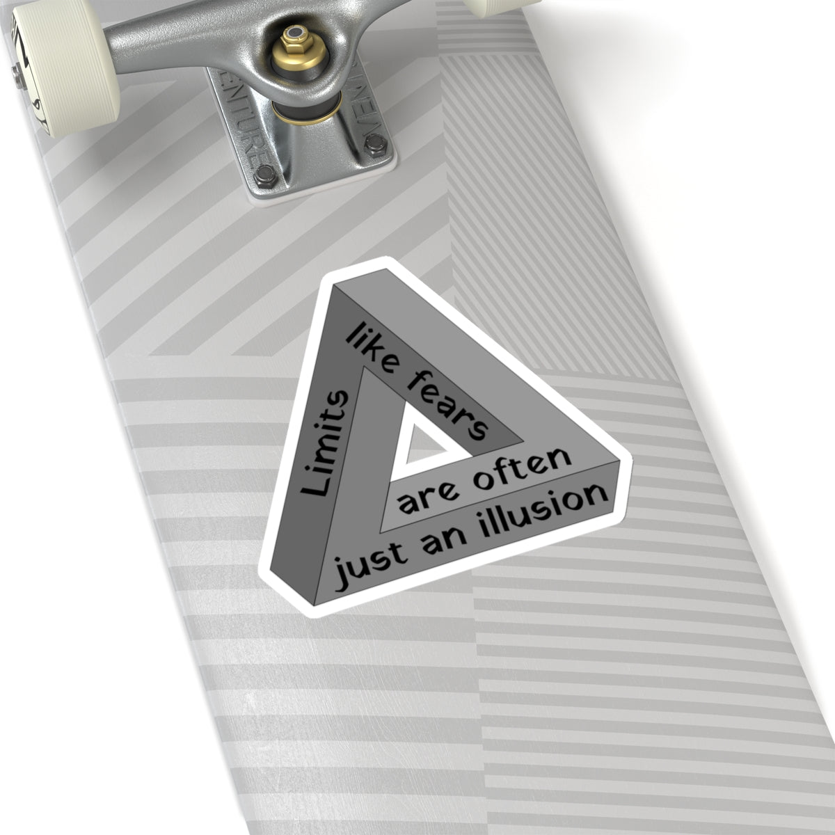 Limits, like fears, are often just an illusion. Black Sticker.