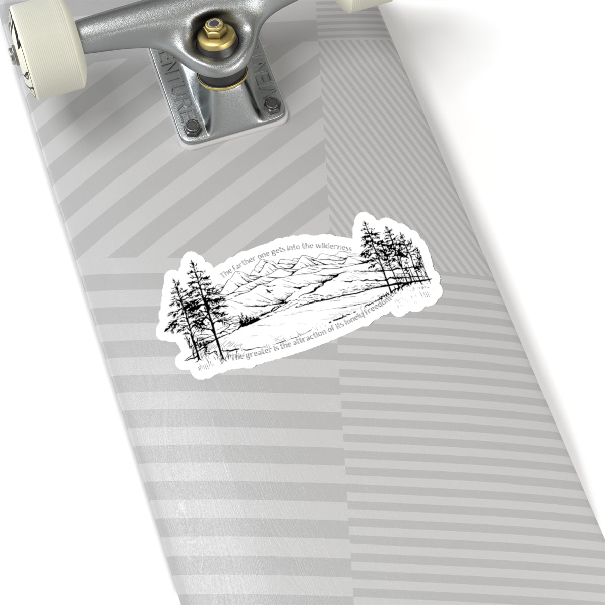 The farther one gets into the wilderness, the greater is the attraction of its lonely freedom. Black Sticker